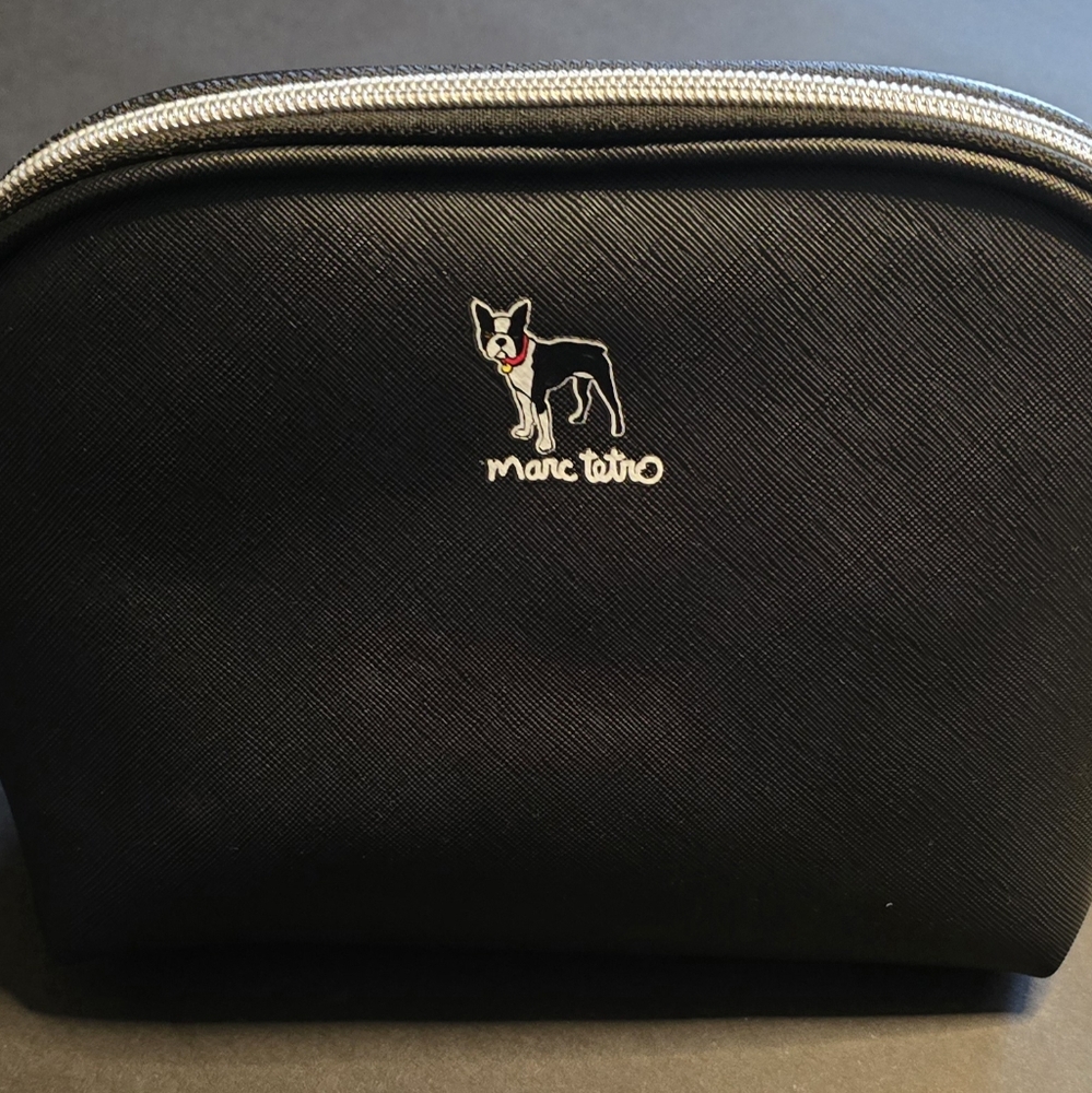 NWT Marc Tetro Boston Terrier Cosmetic Case Bag French Bulldog - Picture 3 of 5